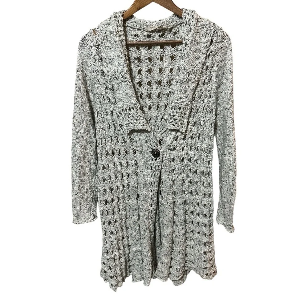 EUC - Soft Surroundings Teressa Crochet Cardigan - Winter White - size M